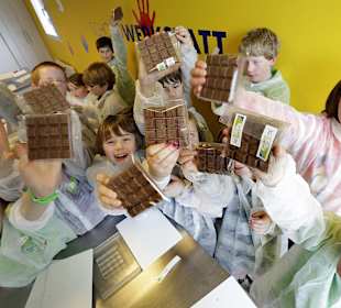 Buntes SchokoHaus von Ritter Sport im Spieleland