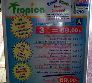 Büro Tropical-Car in Playa del Ingles