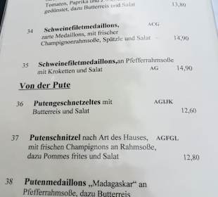 Speisekarte