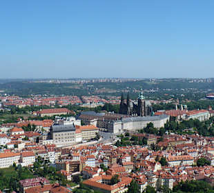 Widok z wieży na Pragę