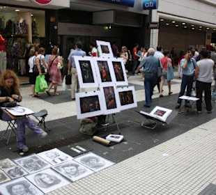 Fliegende Händler auf der Calle Florida