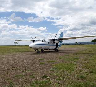 Ankunft der Blu Sky in der Mara