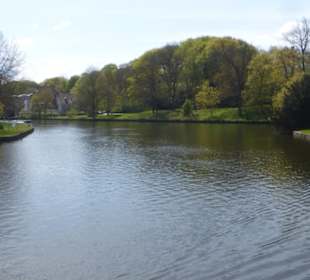 Blick von einer der Brücken über die Trave