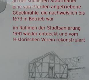 INFO-Schild bei der Rossmühle in Karlstadt