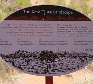 Erläuterungsschild am " Olga Dune Lookout"