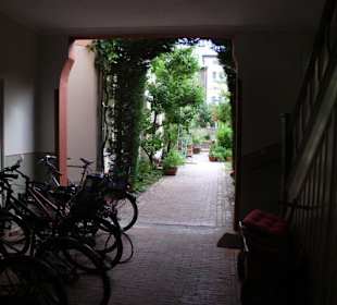 Blick in einen Hinterhof