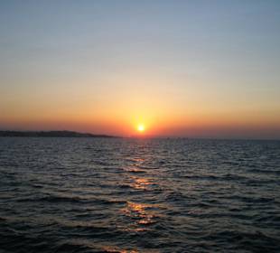 Sonnenuntergang beim Ausflug