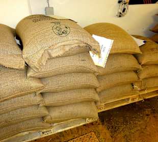 Säcke mit Rohkaffee