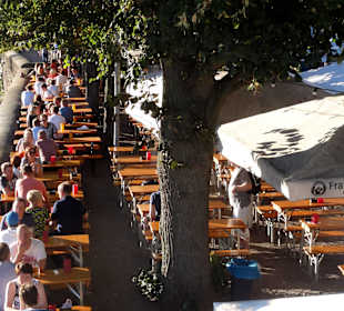 Biergarten des Restaurant Luv