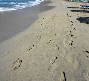 Spuren im Sand - im Steilbereich