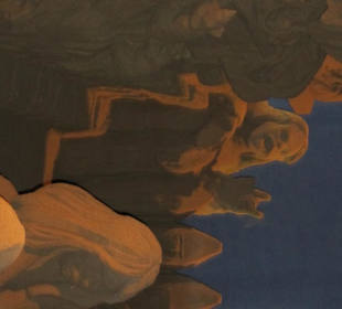 Fischerdorf - Detail im Hintergrund  Geste Cornuto