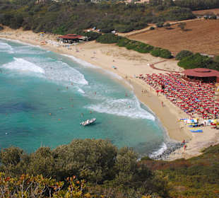 Strand vom Berg fotografiert