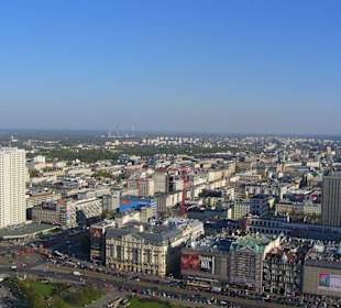 Widok z pałacu kultury