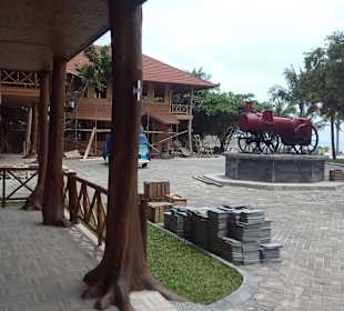 Outside the cafe / bar