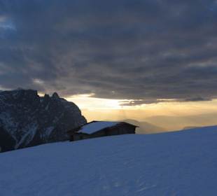 Sonnenuntergang auf der Seiseralm