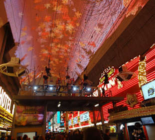 Zip Line über der Fremont Street