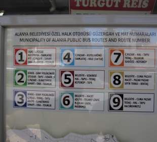 Busverbindung zum Alanya Burgberg