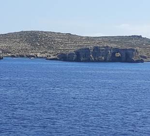  Blaue Lagune in Insel Comino