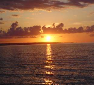 Sonnenuntergang am Strand von Malia