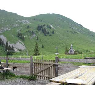 Blick vom Gastgarten Alpe Wurzach