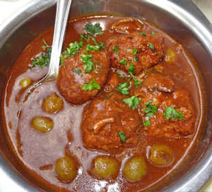 Boles de picolat im Restaurant L'Oasis