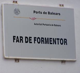 Schild am Leuchtturm