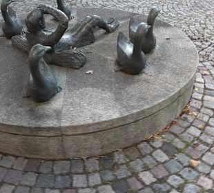 Skulptur Heiliger St. Martin mit den Gänsen Althei