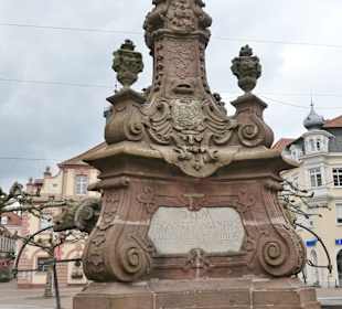 Auf dem Marktplatz im Zentrum von Rastatt