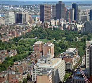 Boston Common und Public Garden vom Prudentail To 