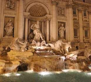 Night View of Trevi Fountain