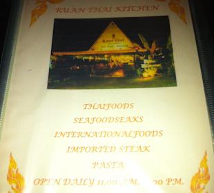 Karte von Ruan Thai Kitchen