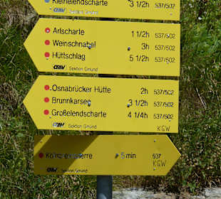 Wanderwege sind ausgeschildert