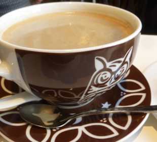 Im Cafe Cukiernia Sowa bei einer Kaffee-Pause