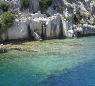 Die Reste der versunkenen Stadt