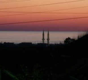 Sonnenuntergang mit Moschee in Avsallar