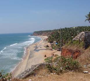 Strandabschnitt in Kerala