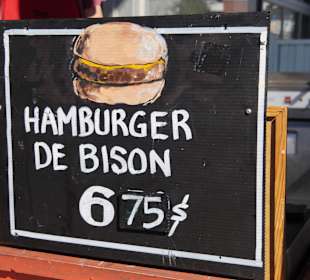 Schild am Imbiss-Stand