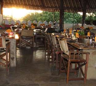 Sonnenuntergang im Restaurant