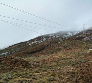 Kolejka na szczyt wulkanu.
