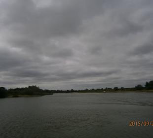 Same water with stormy wind and clouds