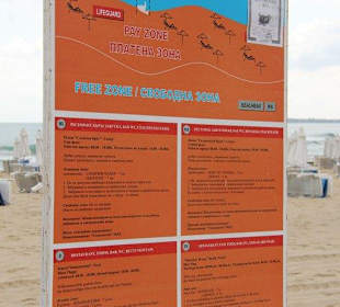 Strand vor dem Hotel