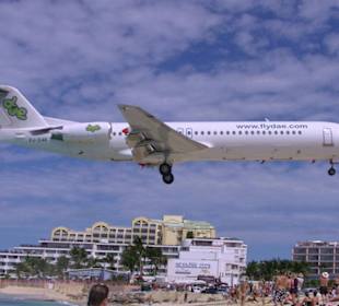 Flugzeug im Landeanflug