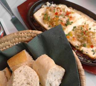 Gebackener Scharfskäse