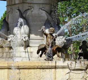 Details der Fontaine de la Rotonde