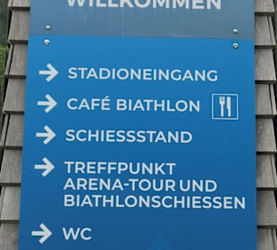 Besuch im Biathlon-Stadion von Ruhpolding