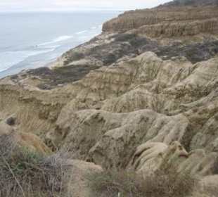 Blick hinab zum Strand