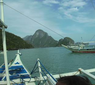 Abfahrt ab El Nido, Blick auf Cadlao Island
