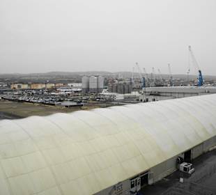 Abfertigungszelt für Kreuzfahrtschiffe