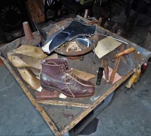 Die Schusterwerkstatt im Dörpmuseum Münkeboe