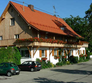 Ausenansicht vom Haus Restaurant Cafe Lechblick